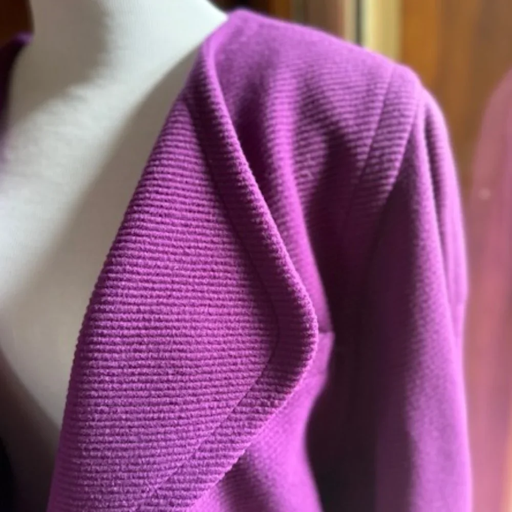 KRIZIA Vintage Purple Jacket Coat - IT42 - US 6 - Picture 4 of 11